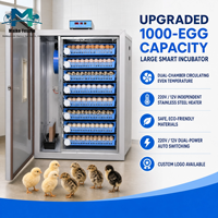 Incubateur automatique grande capacité 1000 œufs avec double alimentation et contrôle intelligent pour l'éclosion de volailles