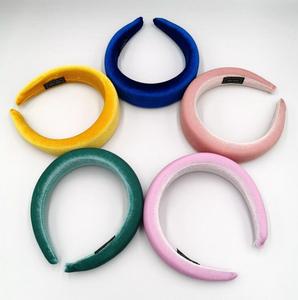 Wholesale 2019 Newest Winter Wide Velvet <strong>Headband</strong> Fashion <strong>Padded</strong> Sponge <strong>Headband</strong> for Women Fall <strong>Headband</strong> - Product Image 5
