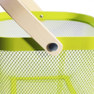 Cesta Organizadora <span class=keywords><strong>de</strong></span> Malla Metálica Multifuncional, Cesta Colgante para Frutas <span class=keywords><strong>de</strong></span> Cocina con Asa <span class=keywords><strong>de</strong></span> Bambú - Product Image 4