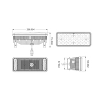 Le rectangle agricole de tracteur de 12V 24V a mené l'inondation de la puissance élevée 108W de phare/tache a mené le phare central