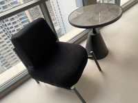 Meubles de salon au design italien simple et moderne, table basse en marbre de luxe, table d'appoint en marbre et métal doré