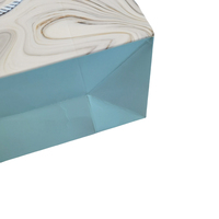 Sac cadeau de luxe exquis à motif de marbre Sac en papier commercial pour vêtements