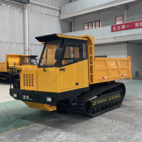Mini-dumper chenillé de haute qualité, diesel, hydraulique, auto-chargeur, tout-terrain, avec chenilles en caoutchouc, pompe, moteur et engine OEM