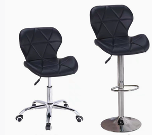 Fauteuils pivotants de coiffeur et de manucure Mia roses – Nouveaux fauteuils modernes pour événements, chaises à roulettes pour salle à manger - Product Image 6