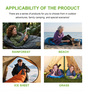Bleu et kaki printemps automne Camping en plein air <span class=keywords><strong>sac</strong></span> de <span class=keywords><strong>couchage</strong></span> dossier modèle câlin Multi couette corail polaire doublé sacs de <span class=keywords><strong>couchage</strong></span> - Product Image 6