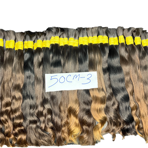 Extensiones de Cabello Virgen Indio Castaño <span class=keywords><strong>Claro</strong></span> Sedoso Liso Ondulado Crudo de Templo de un Solo Donante Cabello Largo Suministro a Granel - Product Image 4