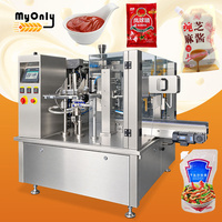 Machine d'emballage automatique MY à réponse rapide pour le remplissage et la fermeture de sachets préformés de sauces liquides, yaourts et pâtes (type Doypack)