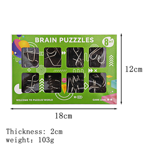 Bán buôn phiên bản mới 8-Piece giáo dục kim loại đồ chơi Set chín liên kết Nhẫn loạt thông minh khóa mở khóa unbuckling năm - Product Image 2