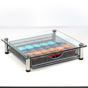 Porte-capsules de café, accessoire en verre trempé, à tiroirs, en métal, pour le rangement de <span class=keywords><strong>Dolce</strong></span> <span class=keywords><strong>Gusto</strong></span>, 36 pièces - Product Image 3