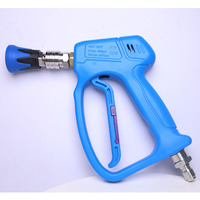 Pistolet de lavage de voiture rotatif intégré 3/8 à connexion rapide 4500 psi, pistolet à canon court, machine de nettoyage haute pression à gâchette