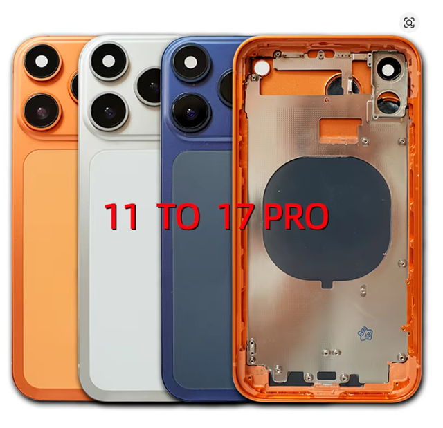 Wholesale Mobile Phone case for Iphone Xr / 11 Converted to Iphone 17 Pro CoverBattery Middle Frame for iphone Housing.