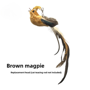 ไม้ล่อแมวคุณภาพสูง หัวเปลี่ยนขนนก พร้อมกระดิ่งกันกัด สำหรับแมวเล่น - Product Image 3