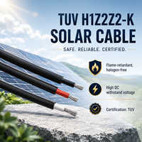 Câble solaire XLPO DC 1500V certifié TUV H1Z2Z2-K, câble PV solaire 4mm2 6mm2 10mm2 pour panneau solaire