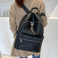 Sac à dos étudiant léger à la mode Fermeture à glissière Doublure en polyester Imperméable PU Logo personnalisé pour les voyages scolaires