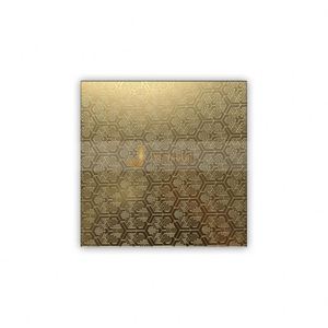 EX225 Antique <b>Brass</b> Pattern Color Cut Design Etching Copper Stainless Steel <b>Sheet</b> 304 Gold Lift Wall Panel - Product Image 2