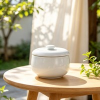 Cendrier en céramique blanche avec couvercle, cendrier en porcelaine hermétique sans fumée pour la maison, l'hôtel, le bar, logo personnalisé