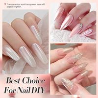 Vente en gros Nail Art Poudre de cristal galvanisée très brillante Glace populaire Miroir transparent irisé Paillettes Aurore au clair de lune