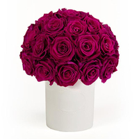 Roses éternelles dans la boîte, 24/lot, fausses fleurs, forme de champignon, pour un cadeau pour une mère