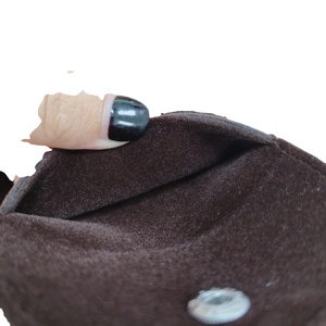 Custom Velvet Jewelry <b>Watch</b> Pouches - Square & <b>Rectangular</b> Brown Flocked Lining Bags (Size/Color MOQ) - Product Image 3