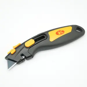 KAIDA Heavy-Duty Multi-Functional Zinc Alloy Utility Knife with Push Button Blade Change and Soft Grip Cutter Knife