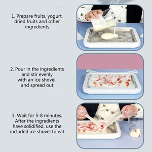 เครื่องทำไอศกรีมจานเครื่องโยเกิร์ตทอดกระทะครัวเรือนโยเกิร์ตถาดน้ำแข็งทอด304สแตนเลสมินิทอด<span class=keywords><strong>ถาด</strong></span>น้ำแข็งทนทาน - Product Image 3
