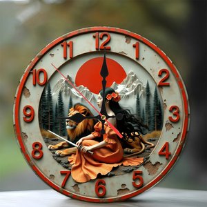 Round Wooden Wall <b>Clock</b> 25x25Cm Quiet <b>Movement</b> Cafe Shop Decor Commercial Space Wall <b>Clock</b> - Product Image 2