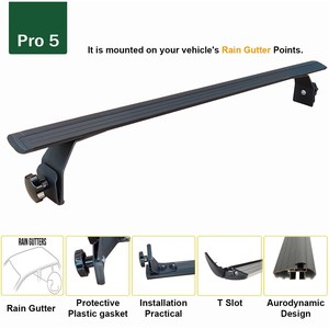 Barres transversales de toit pour Patrol Y61 1997-2013, aluminium argenté, porte-bagages, sur mesure, fabriqué en Turquie - Product Image 2