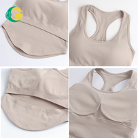 Ensemble de yoga pour femme : Haut court de sport sans couture avec soutien-gorge rembourré et leggings de yoga à effet ventre plat, vente en gros, logo personnalisé