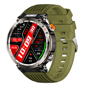 Reloj Inteligente HT30 con Pantalla Redonda de 1.7 Pulgadas, Llamadas por BT, Brújula, Linterna, 600mAH, Más de 100 Modos Deportivos, Resistente al Agua IP68, Reloj Inteligente para Exteriores - Product Image 6