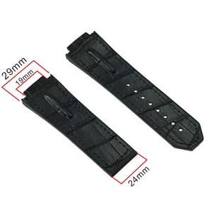 Cinturino per orologio in silicone nero marrone di lusso cinturino per orologio in pelle di gomma da 29mm per orologio king power - Product Image 2