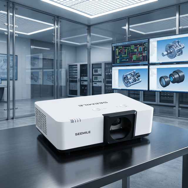 Seemile EL750U 7500 Lumens DLP Projector 1.3X Optical Zoom Wireless Projection for Commercial Use