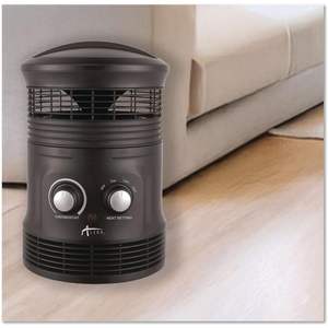Alera 750W Calefactor de Aire Forzado con Control Remoto, Calentamiento Rápido, 8x8x12, Negro, Cable de Calefacción PTC, UE, Rotación de 360 Grados, Certificado ERP - Product Image 2