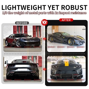 Best Quality Dry Carbon Fiber Competizione Style Body Kit for Ferrari 812 Front Rear Bumper <b>Engine</b> <b>Hood</b> Spoiler Bodykit - Product Image 2