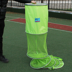 Túnel para mascotas de 6 secciones, plegable, para ejercicio y juego, para gatos y perros, para entrenamiento en interiores y exteriores, malla verde y naranja, duradero. - Product Image 2