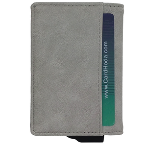 Cartera Delgada Mini RFID de Aluminio con Sistema Pop-up, Tarjetero de Cuero PU, Estuche Seguro para Tarjetas RFID - Product Image 4