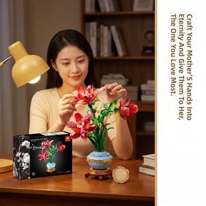 <span class=keywords><strong>Bouquet</strong></span> <span class=keywords><strong>de</strong></span> briques en plastique à succès – Décoration éternelle, jouet d'assemblage anti-stress DIY, ensemble <span class=keywords><strong>de</strong></span> 40 pièces, thème animaux et nature, pour les 14 ans et plus - Product Image 2