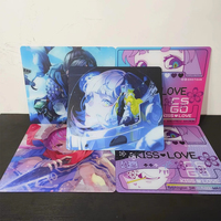 Tapis de souris en verre trempé pour esports, impression UV personnalisée en usine, haute qualité, avec base antidérapante en PU
