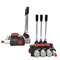 Katup Kontrol Tangan Hidrolik Multifungsi Forklift P40 3 Spool 6P40 untuk Traktor Kecil dan Loader