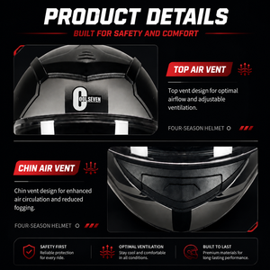 Casco Integrale per Moto in ABS Leggero, Approvato DOT, con Fodera EPS ad Alta Densità, per Tutte le Stagioni, Casco da Corsa per Motocicletta - Product Image 6