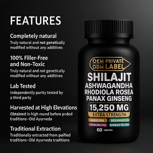 Ausreson Shilajit ashashandha takviyesi Naturel organik himalaya Shilajit saf Shilajit kapsüller - Product Image 4