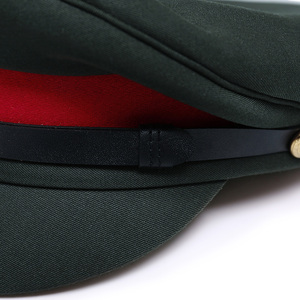 Cina XINXING cappello da ufficiale con ricamo personalizzato berretto da ufficiale in poliestere verde per capitani di sicurezza Soft Peak Cap - Product Image 5