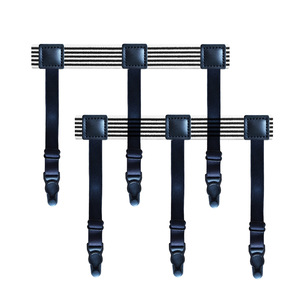 Support de support de queue de chemise de haute qualité <span class=keywords><strong>6</strong></span> clips de boucle de jarretelle anti-dérapant ceinture de jarretière élastique réglable pour les séjours de chemise pour hommes - Product Image 6