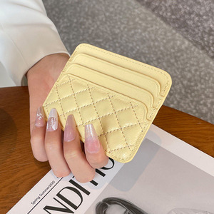 Porte-cartes Zenos pour femme en cuir d'agneau véritable, fin, anti-RFID, multi-emplacements, mini portefeuille pour cartes d'identité, cartes de crédit et photos - Product Image 4
