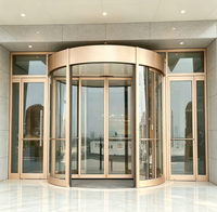 Porte tournante automatique en verre, entrée rotative en aluminium, pour hôtel, bureau, bâtiment commercial, hall, rotunde
