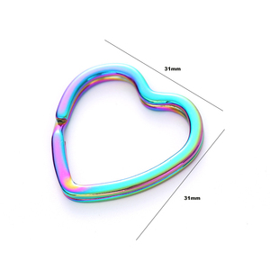 Llavero con hebilla de cinturón de acero <span class=keywords><strong>y</strong></span> metal en forma de corazón fuerte para accesorios de bolso <span class=keywords><strong>y</strong></span> llaveros - Product Image 2