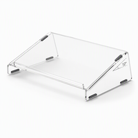 Support de clavier ergonomique incliné en acrylique personnalisé, support OEM à marque privée, rehausseur de clavier mécanique en acrylique massif pour la décoration de bureau