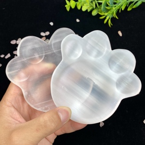 Vente en gros de bols en sélénite de haute qualité, bols en forme de patte de <span class=keywords><strong>chat</strong></span> mignons, pour une décoration intérieure et des cadeaux élégants - Product Image 3