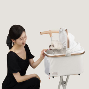 Şık 3'ü 1 Arada Küçük Kedi Arabası Taşıyıcı Demir Güneş Koruyucu Tenteli Katlanabilir Rahat 4 Tekerlekli Rüzgar Geçirmez Evcil Hayvan Seyahat Malzemesi - Product Image 3