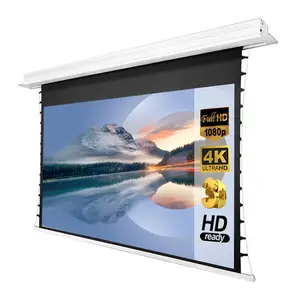 150 lõm trần Điện cơ giới 4K màn hình máy chiếu định dạng 16:9 màn hình chiếu - Product Image 1
