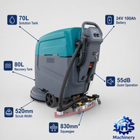 Nettoyeur de sols autoporté LM-W520 pour entreprises de nettoyage |   Autonomie de 3,5 à 5 heures, sans recharge, 24V100Ah, raclette de 830 mm, garantie de 5 ans